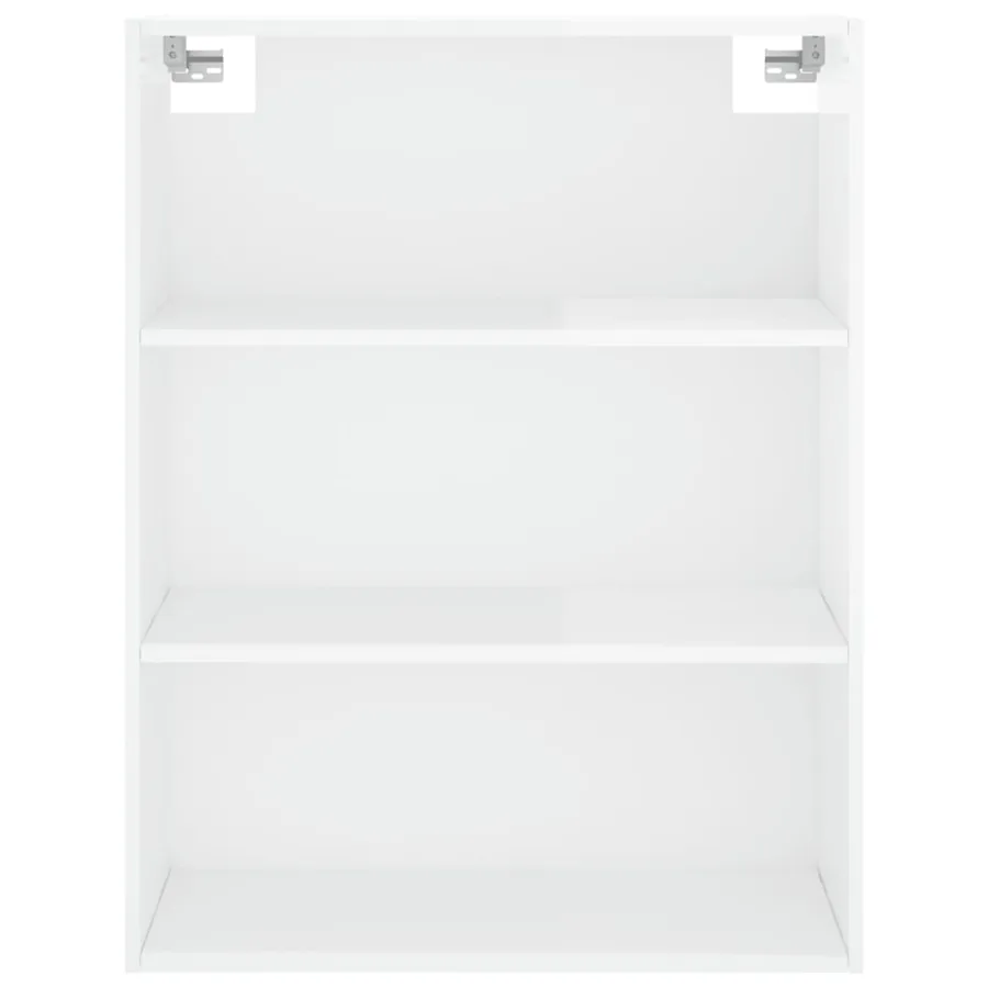 Buffet haut Blanc brillant 69,5x34x180 cm Bois d'ingénierie - 6