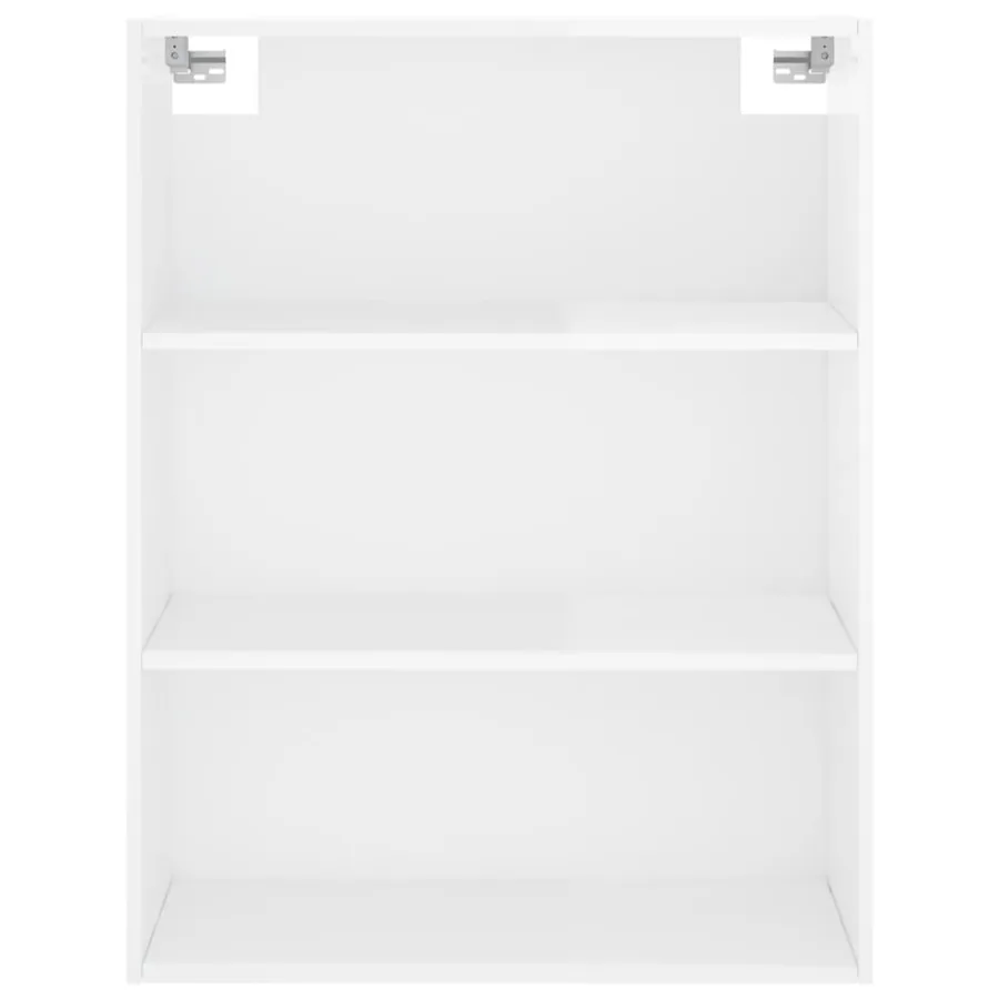Buffet haut Blanc brillant 69,5x34x180 cm Bois d'ingénierie - 5