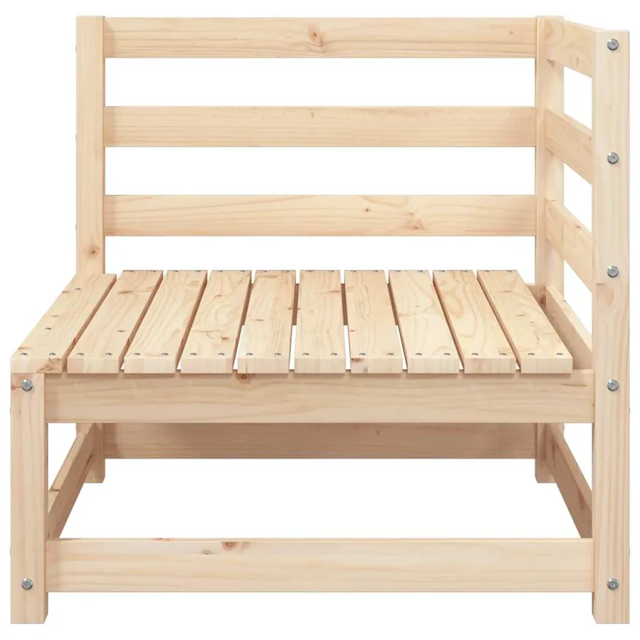 Canapé d'angle de jardin bois de pin massif - 4