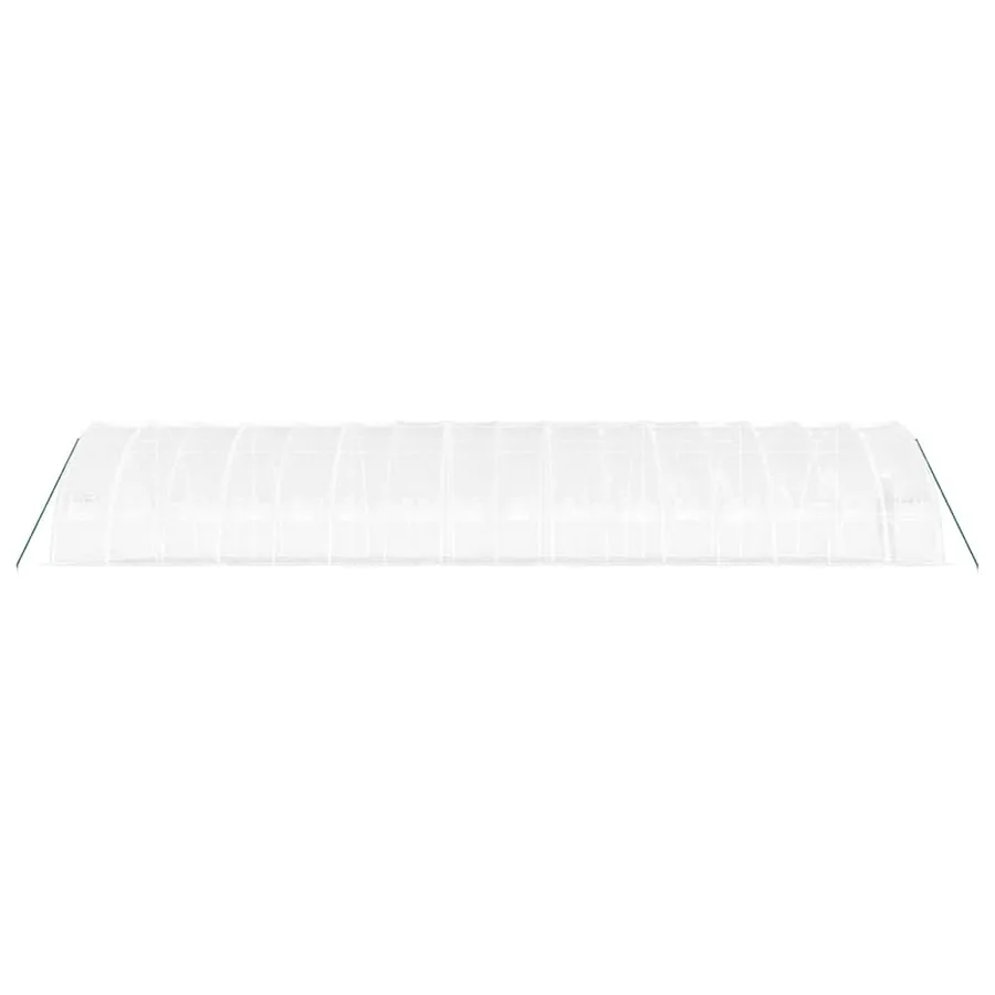 Serre avec cadre en acier blanc 96 m² 16x6x2,85 m - 5