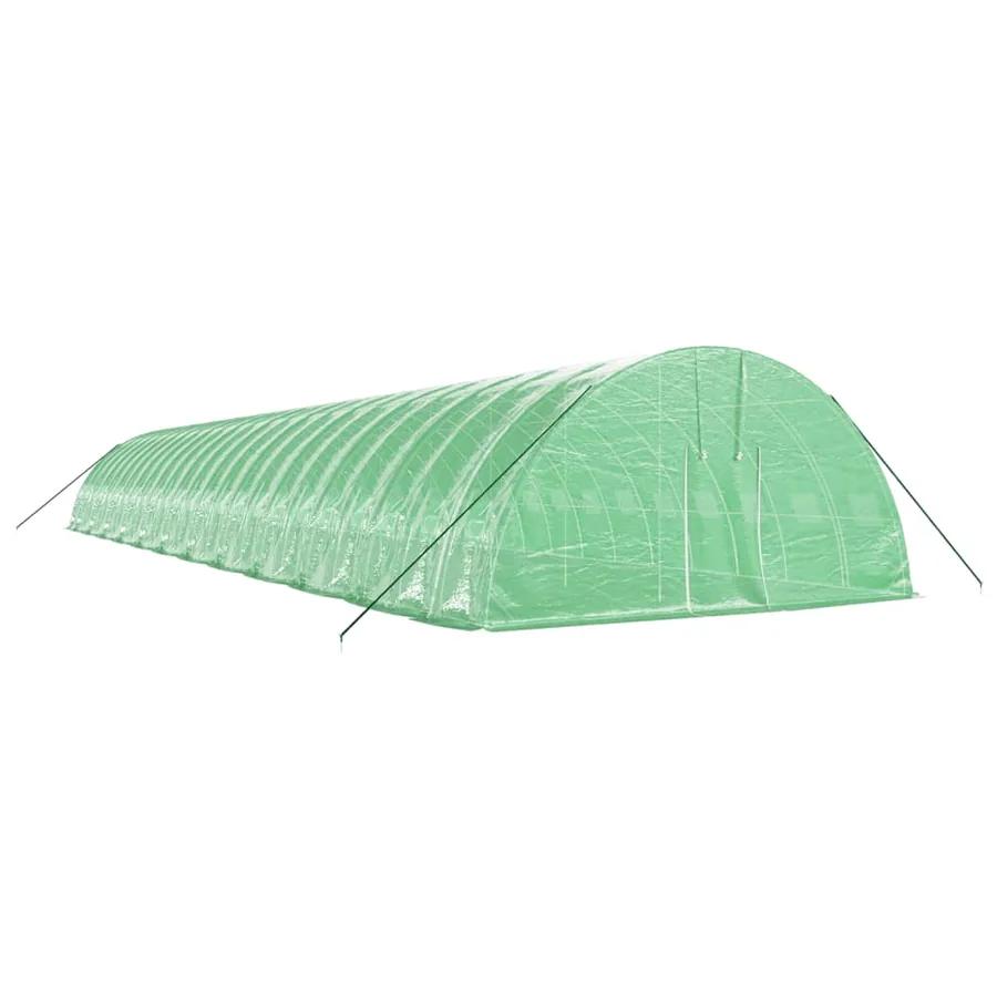 Serre avec cadre en acier vert 144 m² 24x6x2,85 m - 3
