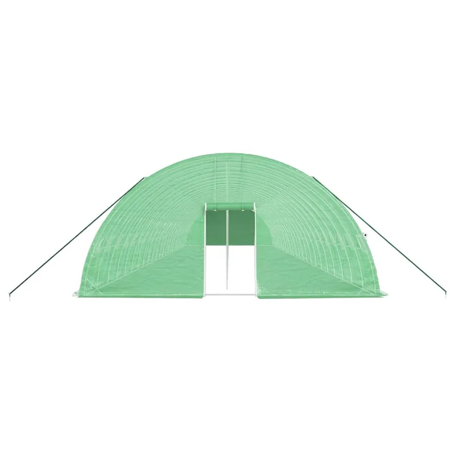 Serre avec cadre en acier vert 144 m² 24x6x2,85 m - 4