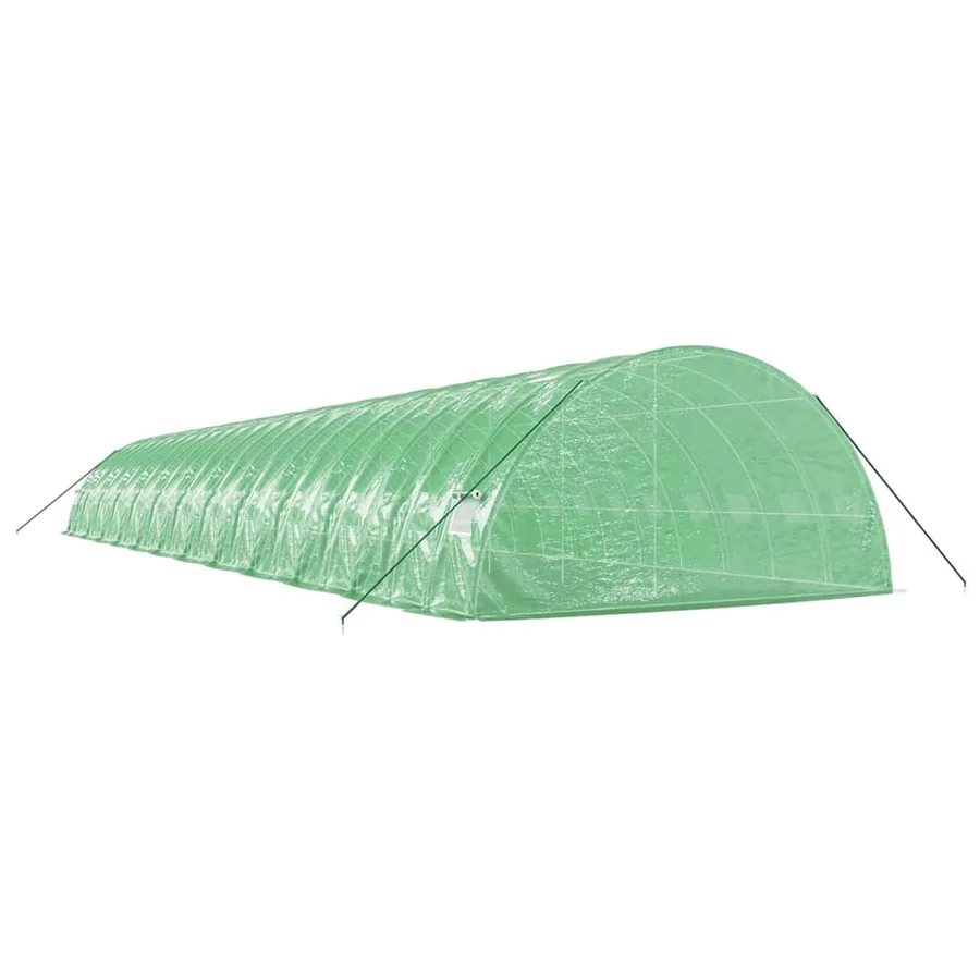 Serre avec cadre en acier vert 144 m² 24x6x2,85 m - 6