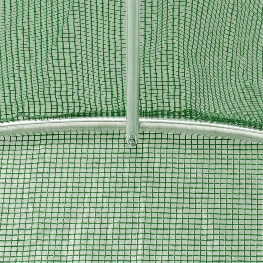 Serre avec cadre en acier vert 144 m² 24x6x2,85 m - 9