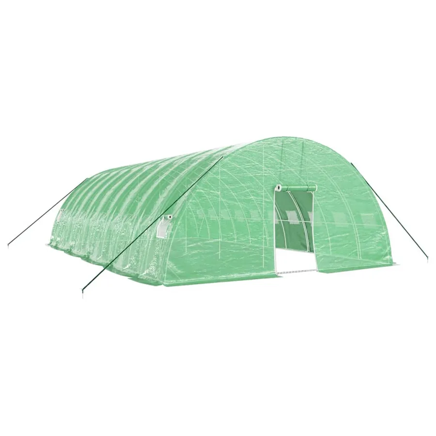Serre avec cadre en acier vert 60 m² 10x6x2,85 m - 2