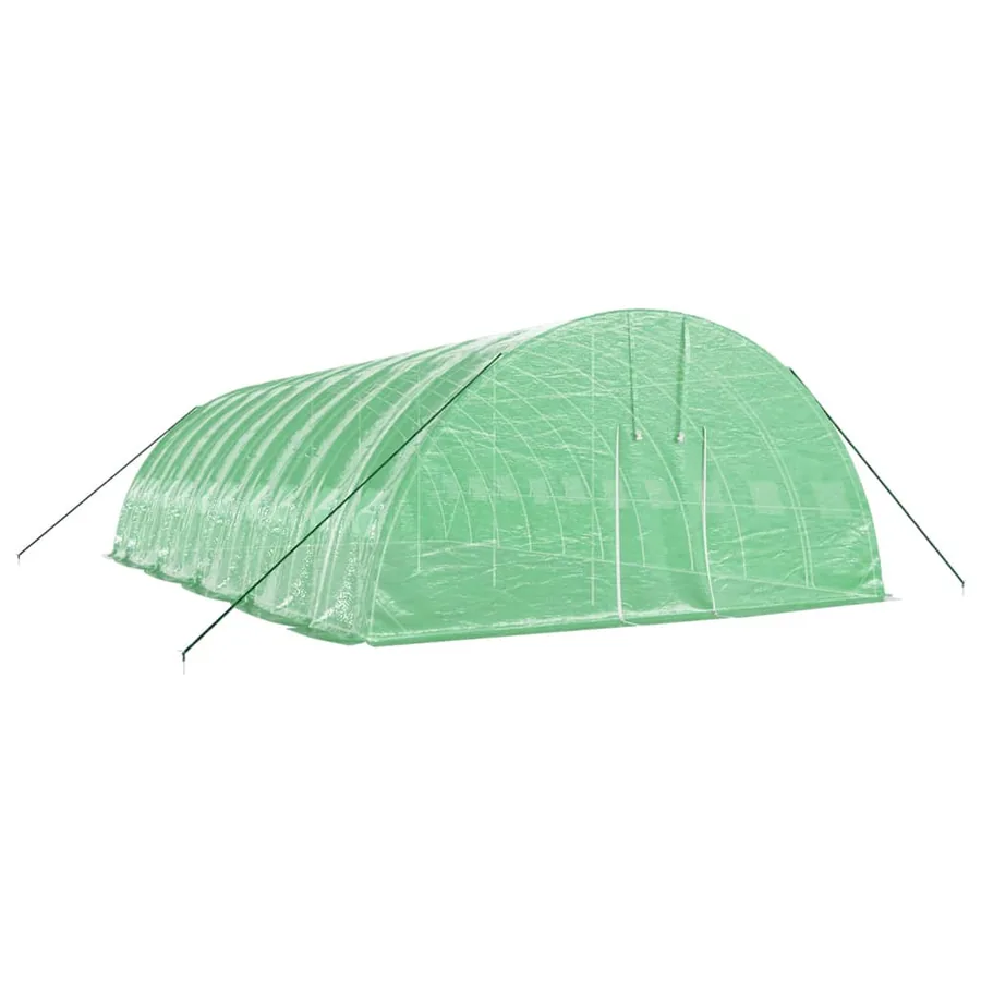 Serre avec cadre en acier vert 60 m² 10x6x2,85 m - 3