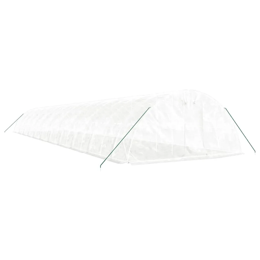 Serre avec cadre en acier blanc 110 m² 22x5x2,3 m - 3