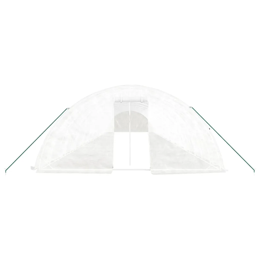 Serre avec cadre en acier blanc 110 m² 22x5x2,3 m - 4