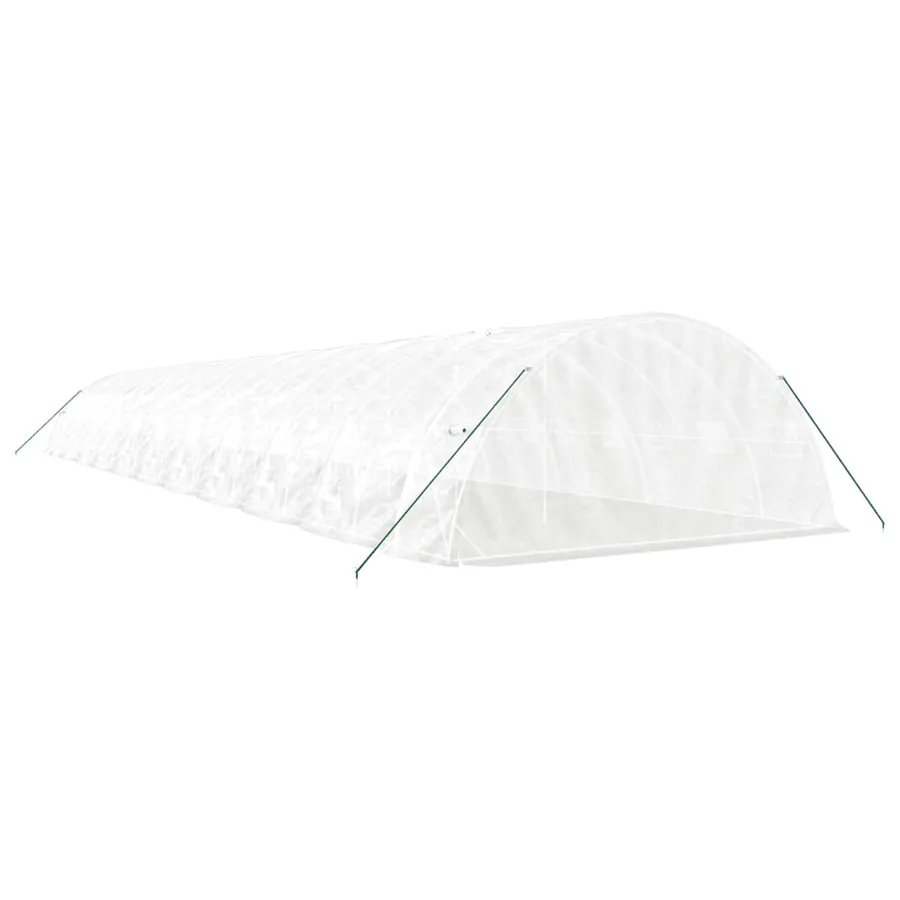 Serre avec cadre en acier blanc 110 m² 22x5x2,3 m - 6