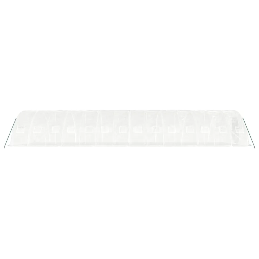Serre avec cadre en acier blanc 70 m² 14x5x2,3 m - 5