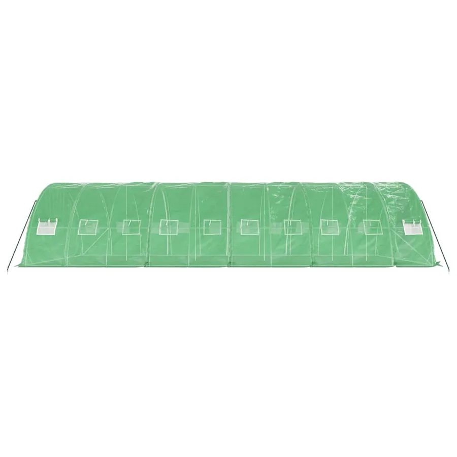 Serre avec cadre en acier vert 50 m² 10x5x2,3 m - 5