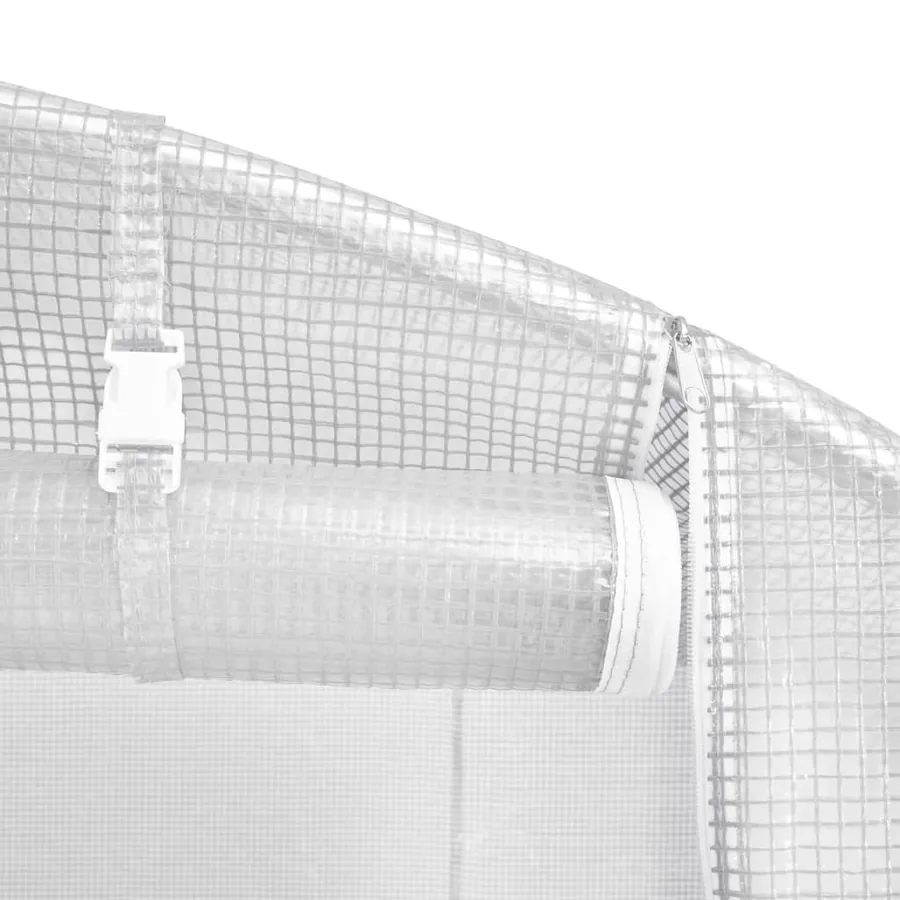 Serre avec cadre en acier blanc 24 m² 6x4x2 m - 11