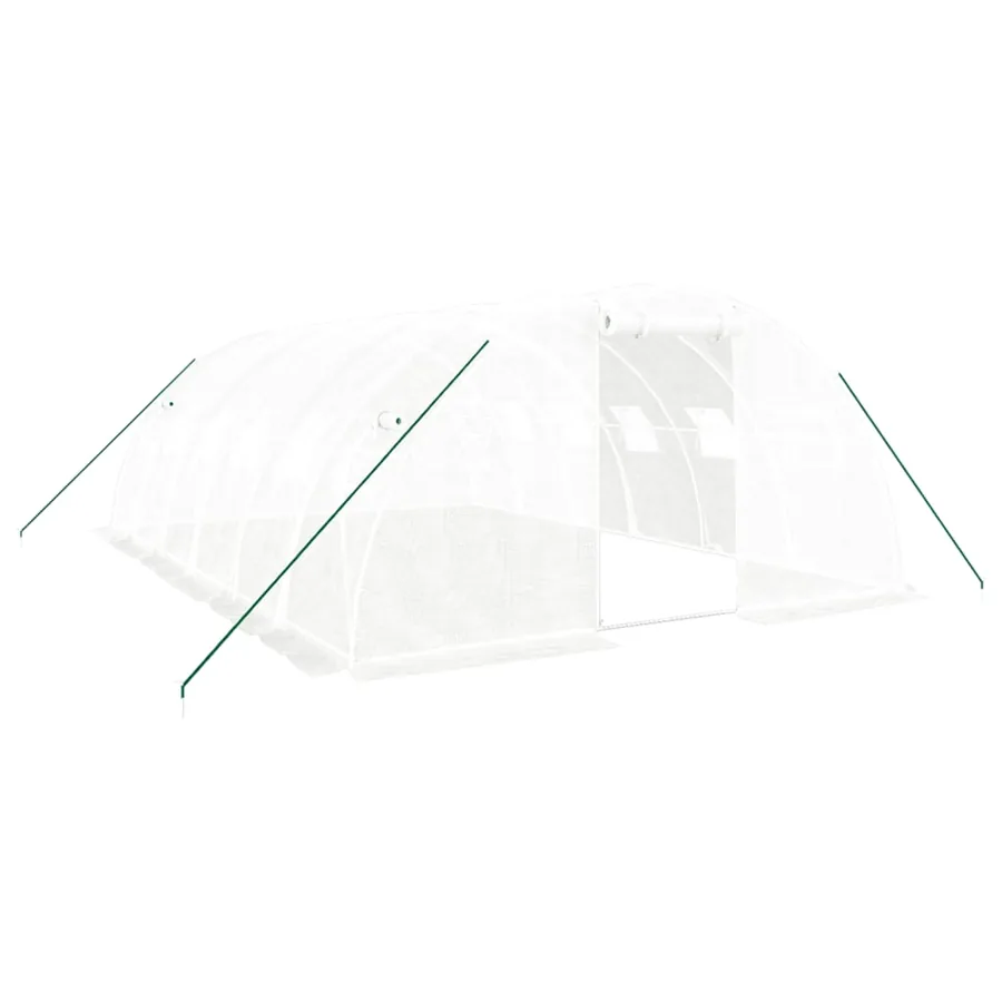 Serre avec cadre en acier blanc 24 m² 6x4x2 m - 2