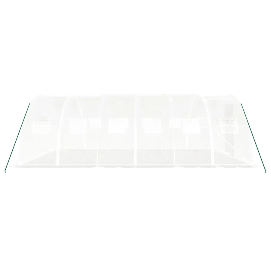 Serre avec cadre en acier blanc 24 m² 6x4x2 m - 5
