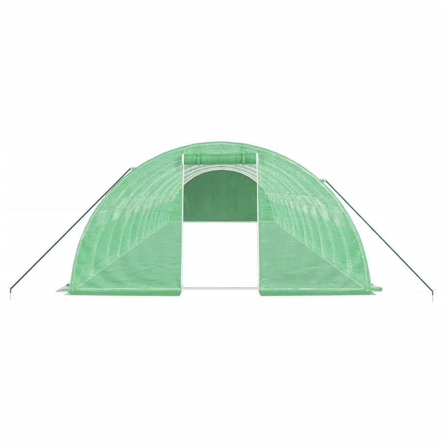 Serre avec cadre en acier vert 48 m² 12x4x2 m - 4