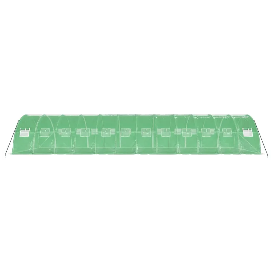 Serre avec cadre en acier vert 48 m² 12x4x2 m - 5