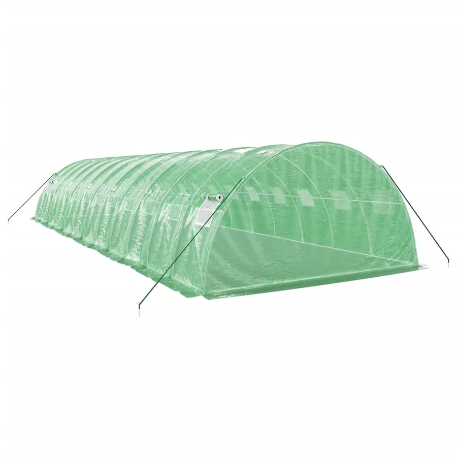 Serre avec cadre en acier vert 48 m² 12x4x2 m - 6