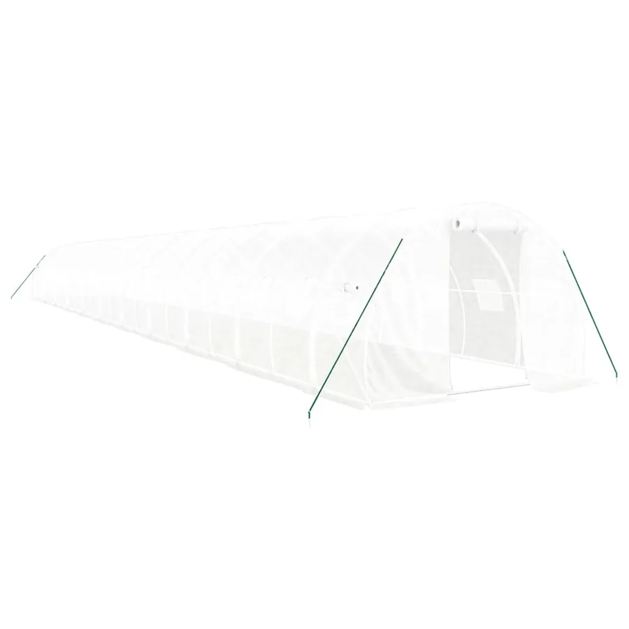 Serre avec cadre en acier blanc 66 m² 22x3x2 m - 2