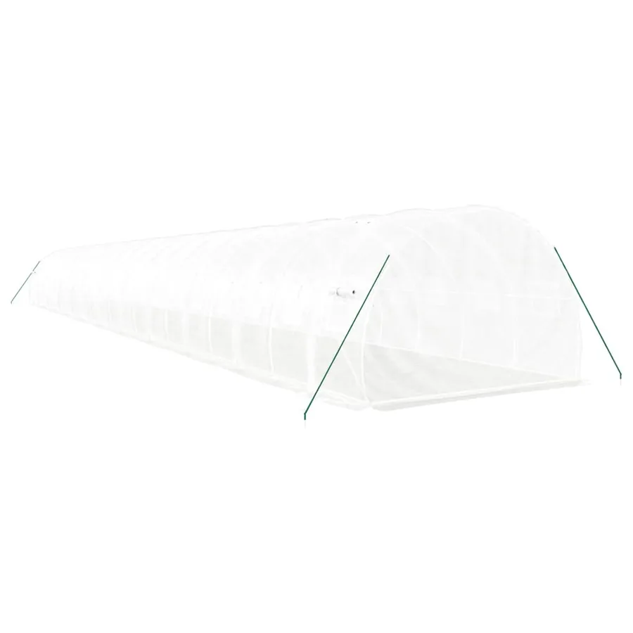Serre avec cadre en acier blanc 66 m² 22x3x2 m - 6
