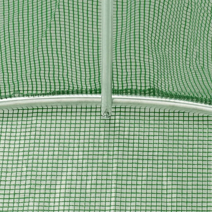 Serre avec cadre en acier vert 48 m² 24x2x2 m - 9