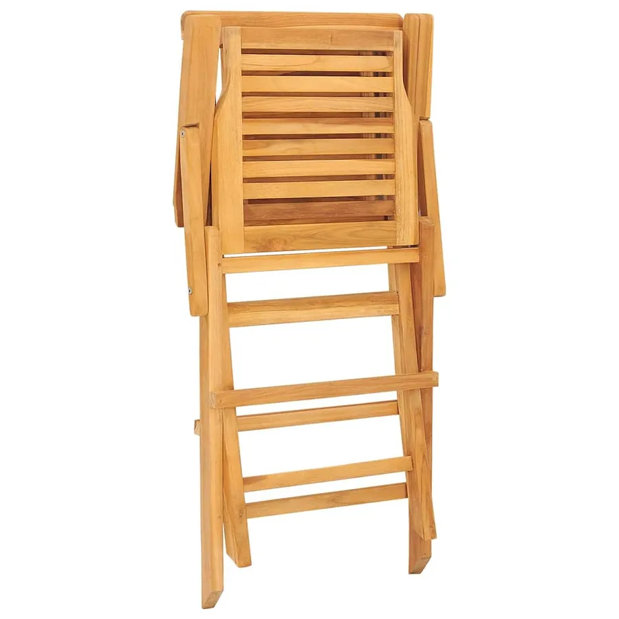 Chaises de jardin pliantes lot de 6 56x63x90cm bois massif teck - 2