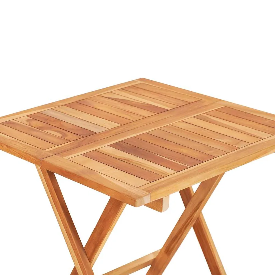 Ensemble de bistro 3pcs avec coussins taupe Bois de teck massif - 8