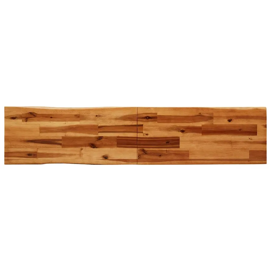 Ensemble à manger 3 pcs avec bord vivant bois massif d'acacia - 6