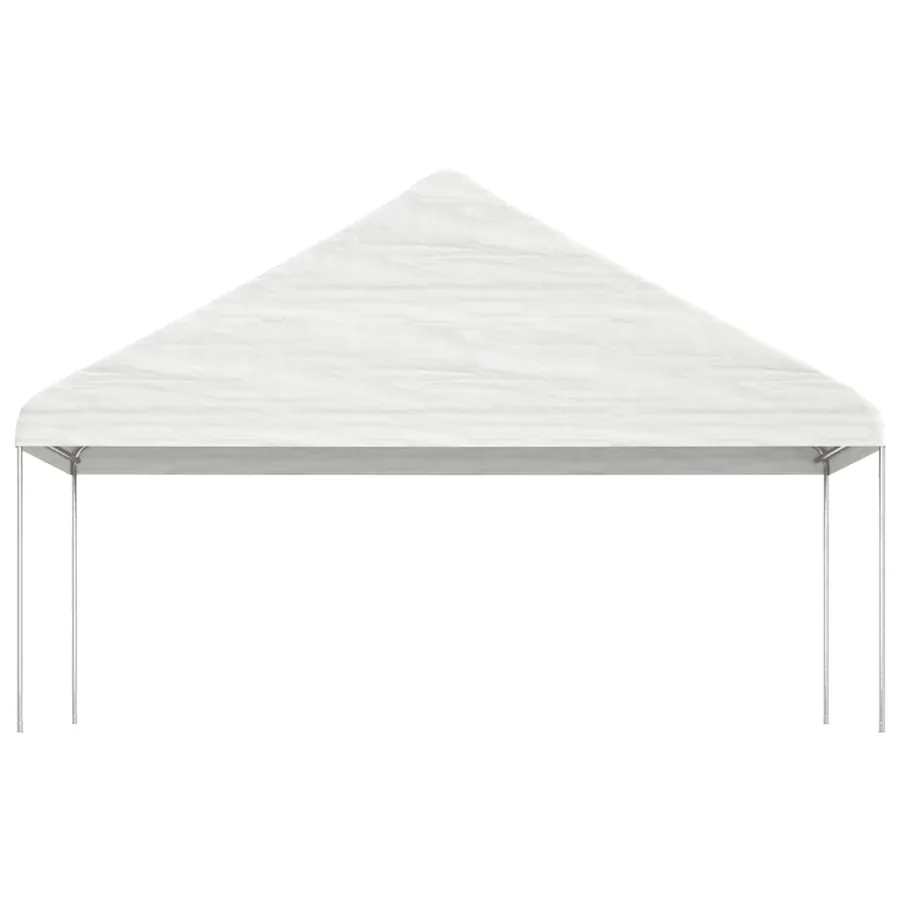 Belvédère avec toit blanc 13,38x5,88x3,75 m polyéthylène - 3