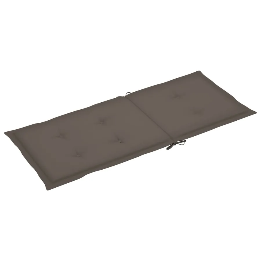 Chaises inclinables de jardin et coussins lot de 8 Gris Acacia - 10