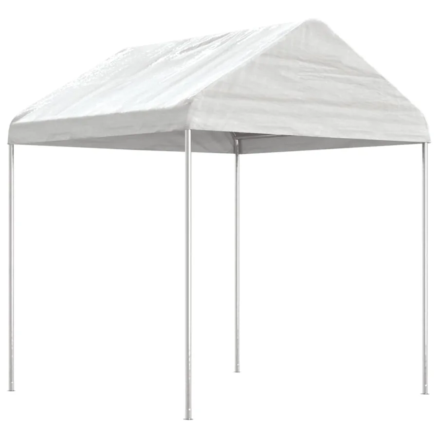 Belvédère avec toit blanc 17,84x2,28x2,69 m polyéthylène - 2
