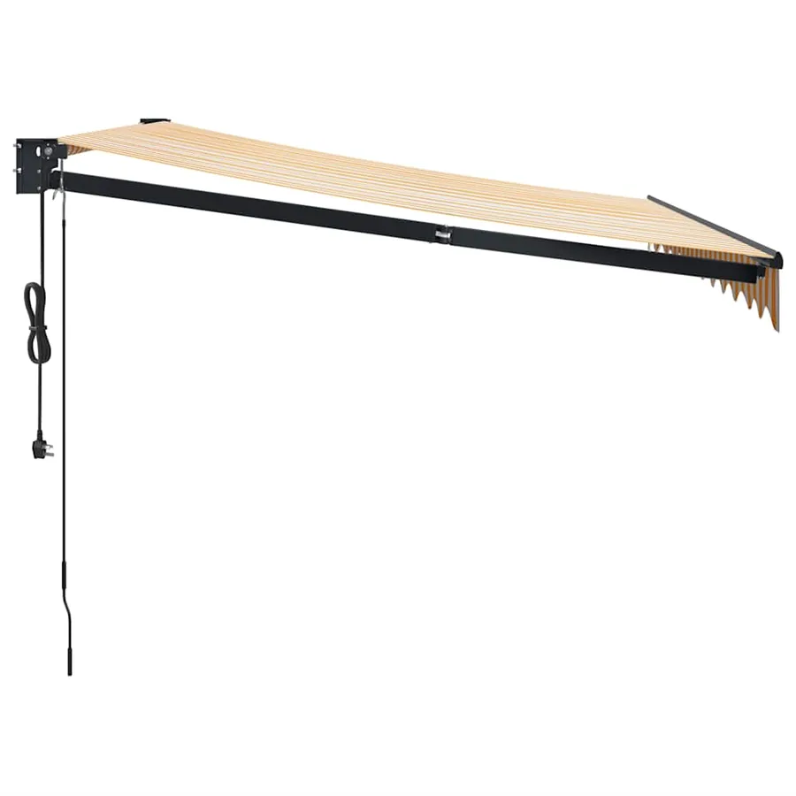 Auvent rétractable automatique jaune et blanc 3,5x2,5 m - 6
