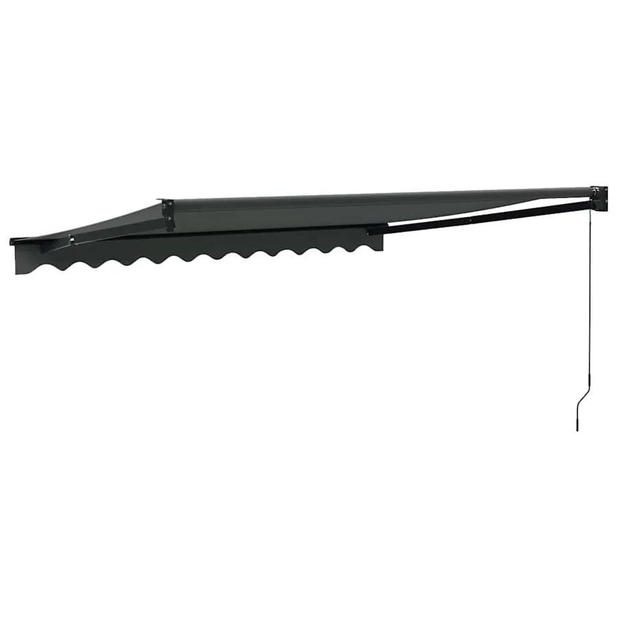 Auvent rétractable anthracite 3x2,5 m tissu et aluminium - 5