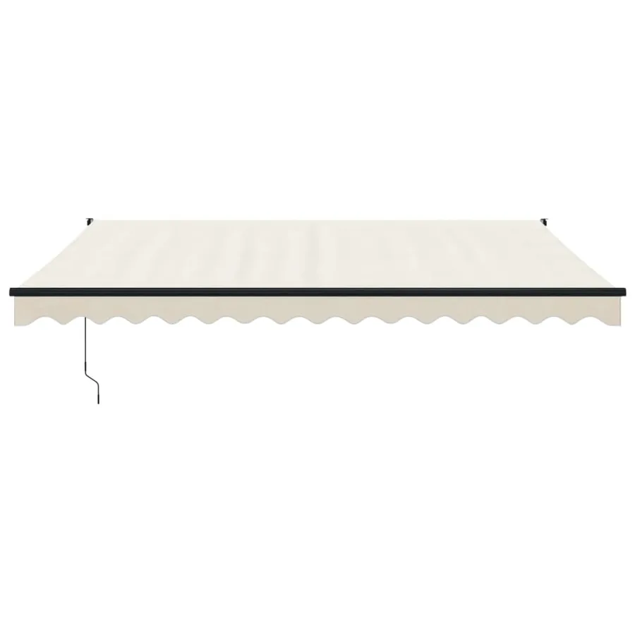 Auvent rétractable crème 4,5x3 m tissu et aluminium - 3