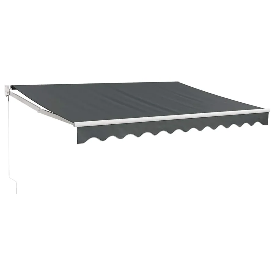Auvent rétractable anthracite 3,5x2,5 m tissu et aluminium - 2