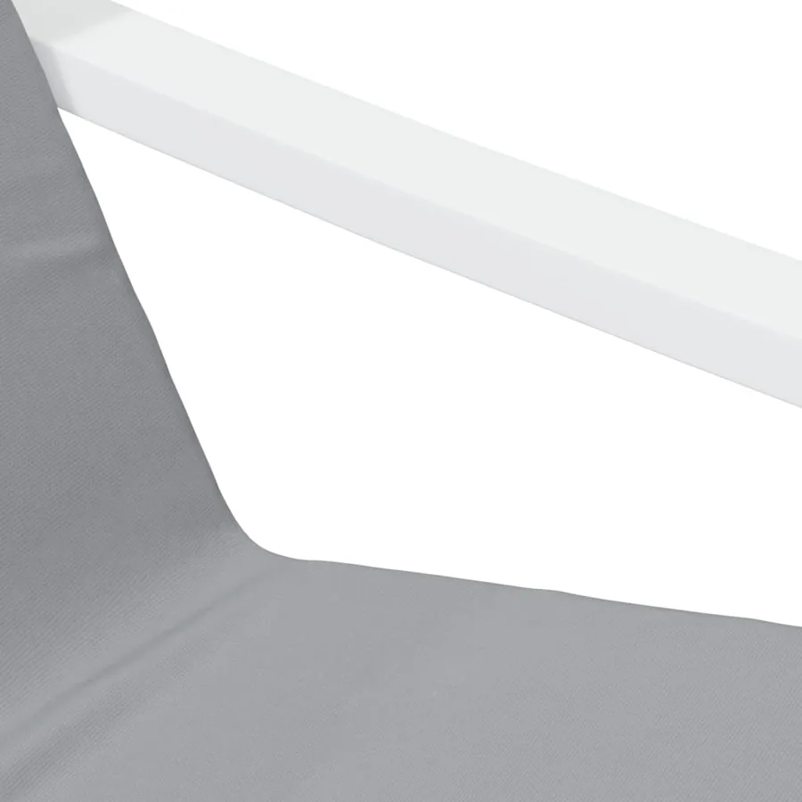Chaise de relaxation avec repose-pied Gris foncé Tissu - 8