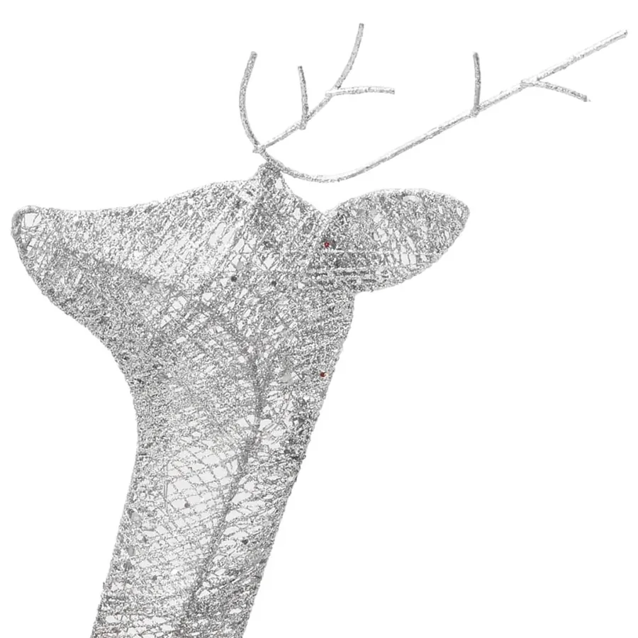 Rennes de Noël 6 pcs Argenté Blanc froid Maille - 8
