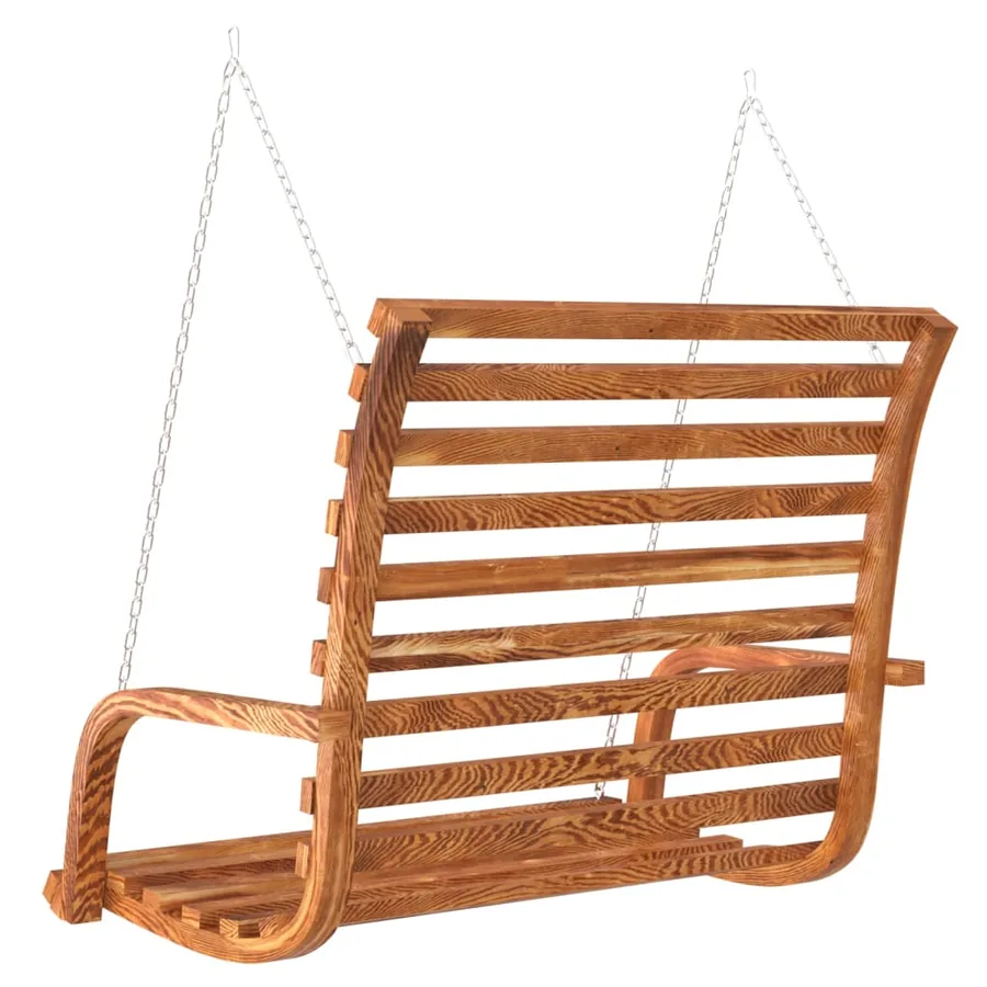 Balancelle Bois courbé avec finition en teck 126x63x92 cm - 5