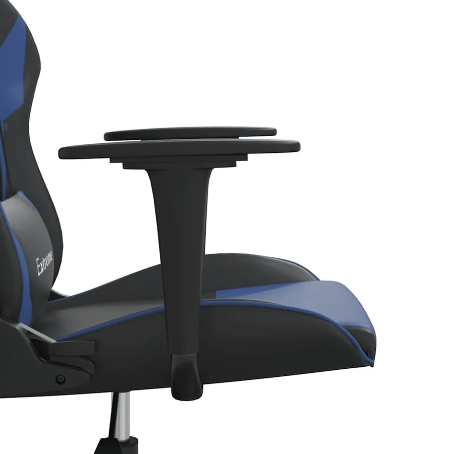 Chaise de jeu Noir et bleu Similicuir - 10
