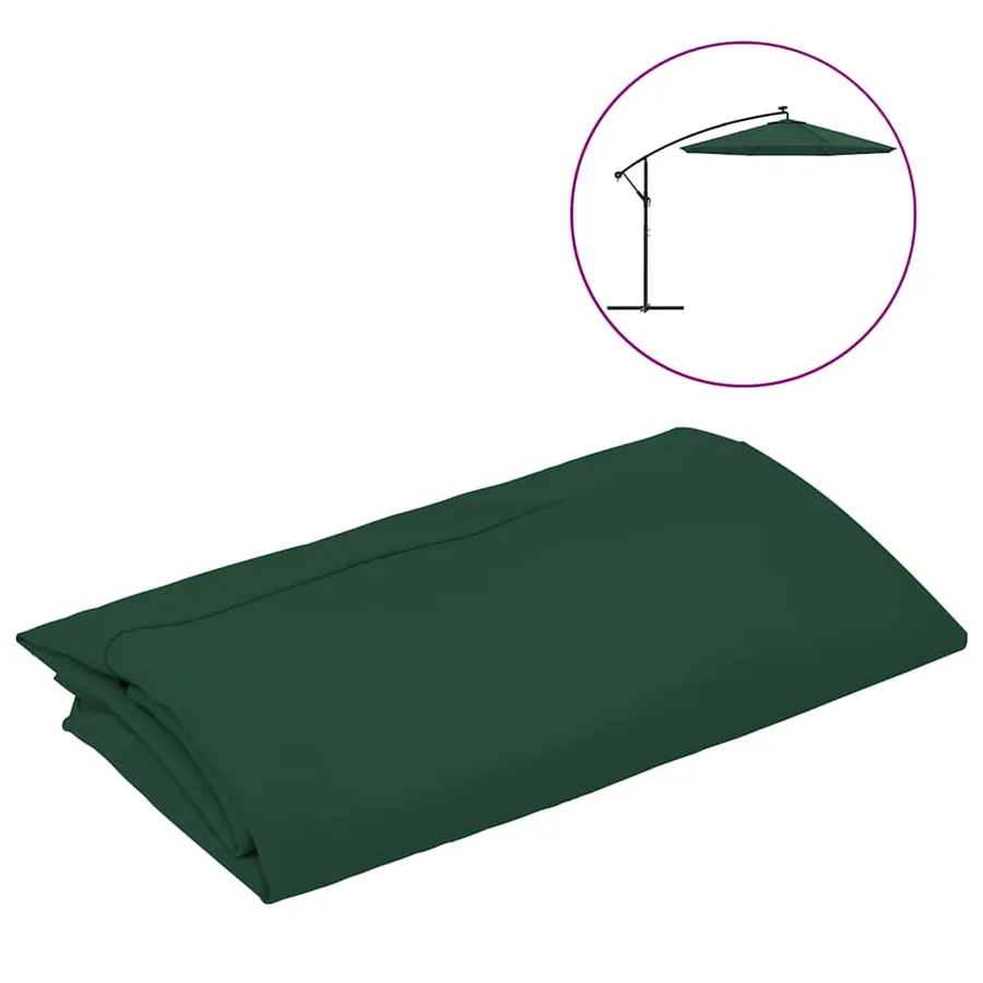 Tissu de remplacement pour parasol déporté Vert 350 cm - 2