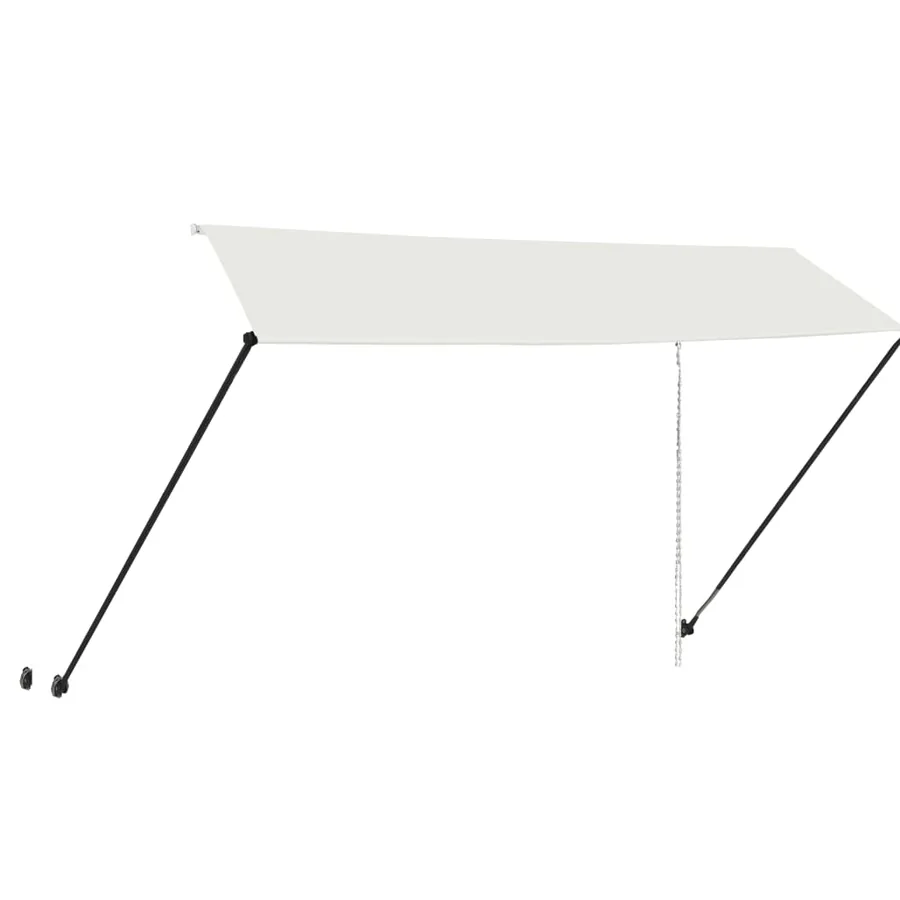 Auvent rétractable avec LED 350x150 cm Crème - 4
