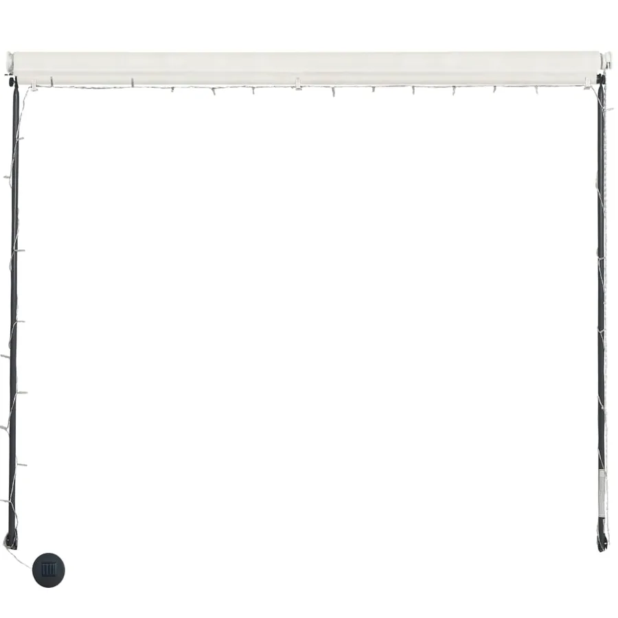 Auvent rétractable avec LED 350x150 cm Crème - 5