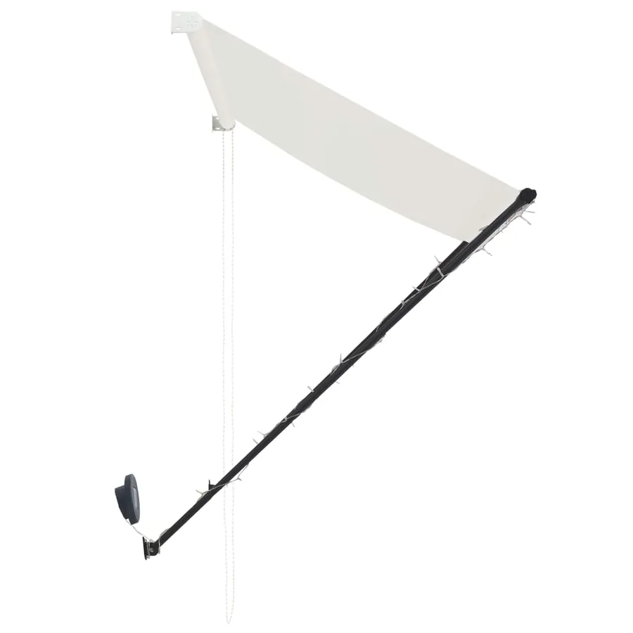 Auvent rétractable avec LED 350x150 cm Crème - 6