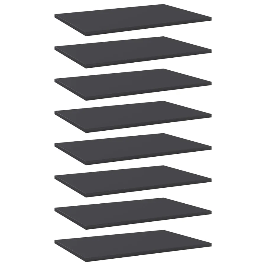 Panneaux de bibliothèque 8 pcs Gris 60x40x1,5 cm Aggloméré