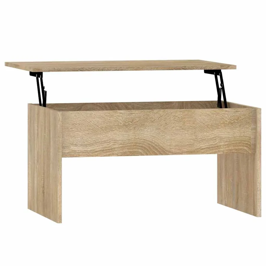 Table basse chêne sonoma 80x50,5x41,5 cm bois d'ingénierie - 2