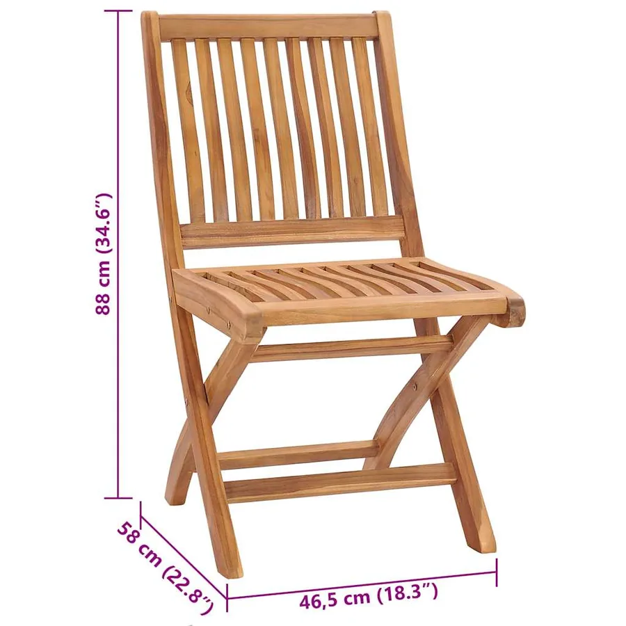 Chaises de jardin lot de 2 et coussins taupe Bois teck massif - 11