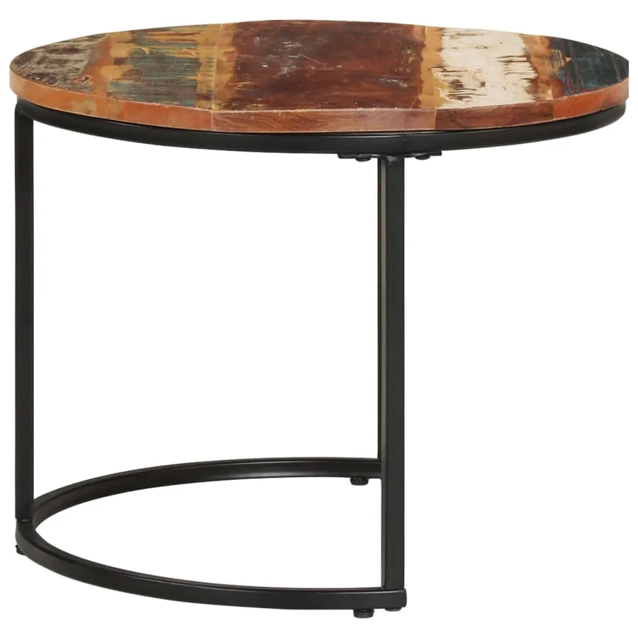 Tables gigognes 3 pcs Bois de récupération massif - 3