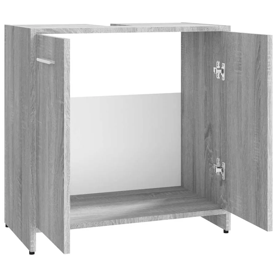 Armoire de bain Sonoma gris 60x33x60 cm Bois d'ingénierie - 6