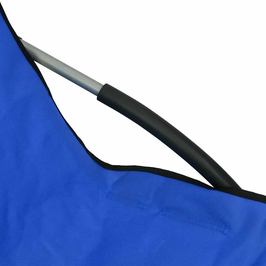 Chaises de plage pliables lot de 2 Bleu Tissu - 7