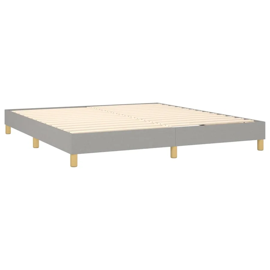 Sommier à lattes de lit avec matelas Gris clair 160x200cm Tissu - 4