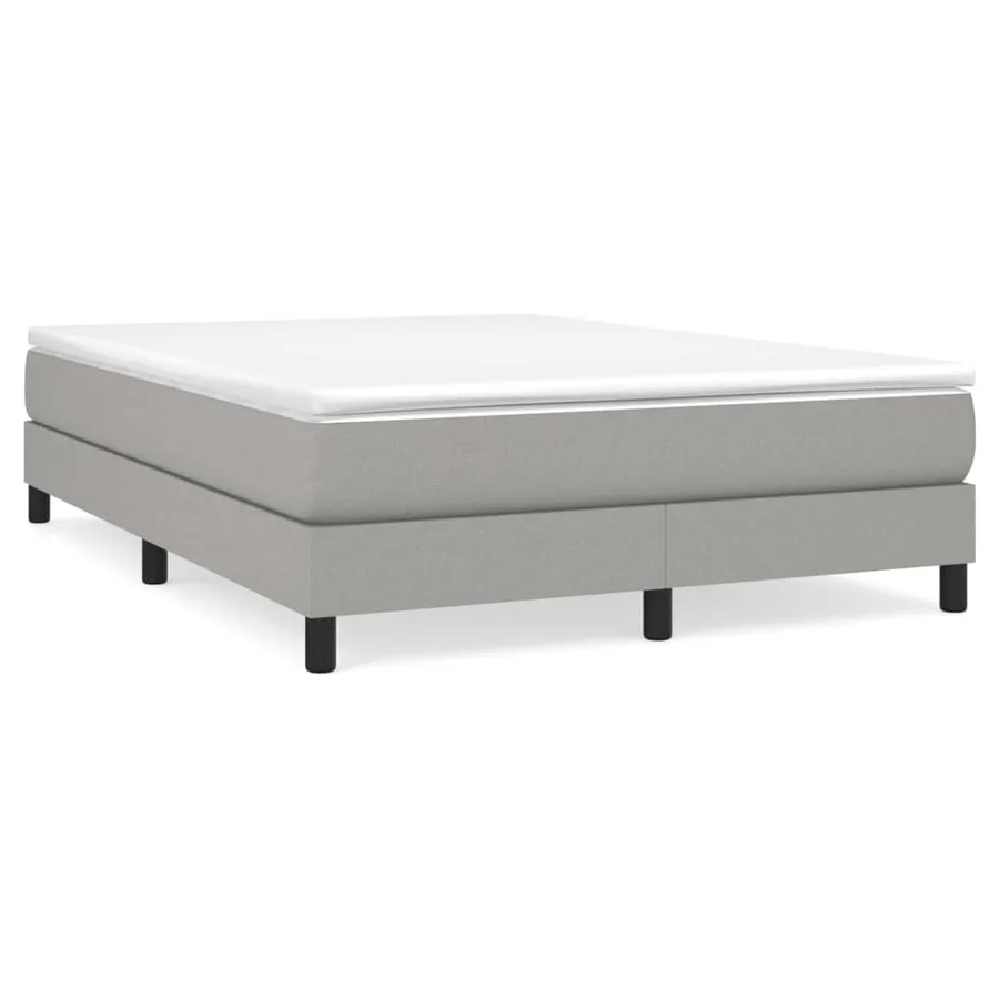 Sommier à lattes de lit avec matelas Gris clair 160x200cm Tissu - 2